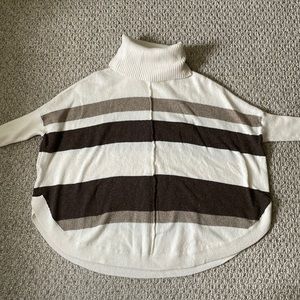 Loft brand poncho sweater in 3/4 sleeves; incredibly comfortable